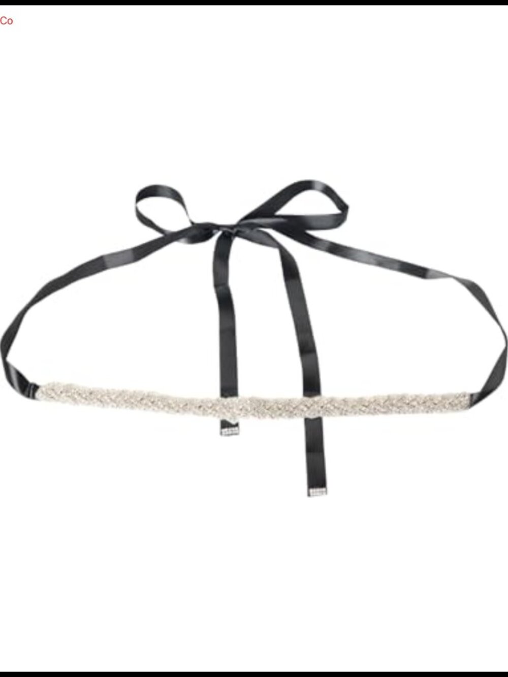Rhinestone Belt Adjustable Satin Ribbon Bridal Wedding Formal Sash